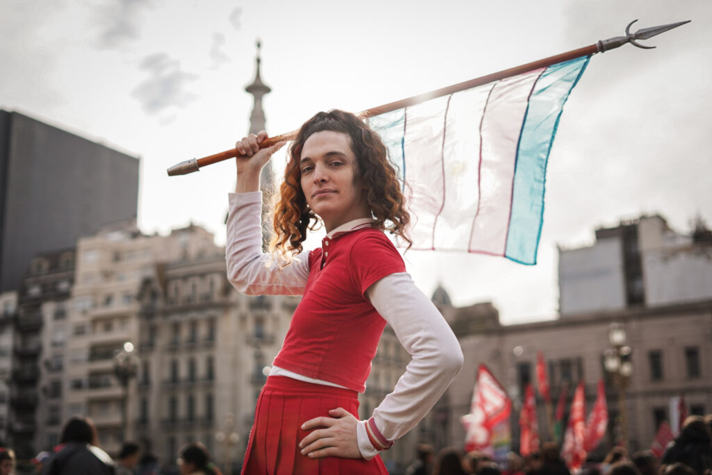 Acto trans por más democracia