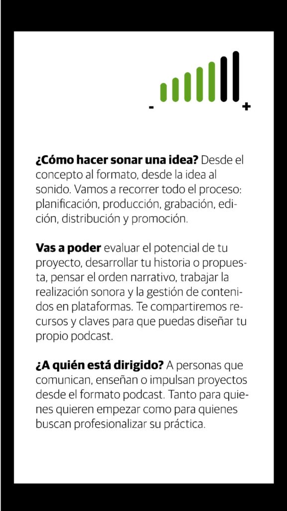 De la idea al audio: taller de creación de podcast 