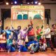 La bandada juvenil del Circuito Cultural Barracas, con un menú de música, humor y polenta. Fotos: Lina Etchesuri