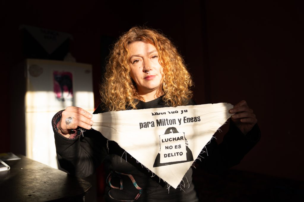 o, Vanessa Polini,
novia de Eneas Gallo: se conocieron hace
un año en la marcha de jubilados