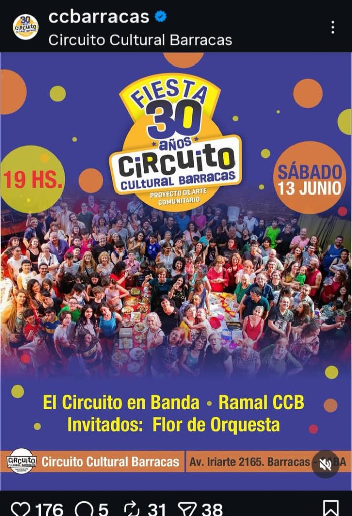 Circuito Cultural Barracas: fiesta en la calle de los hijos de Anita y Mirko