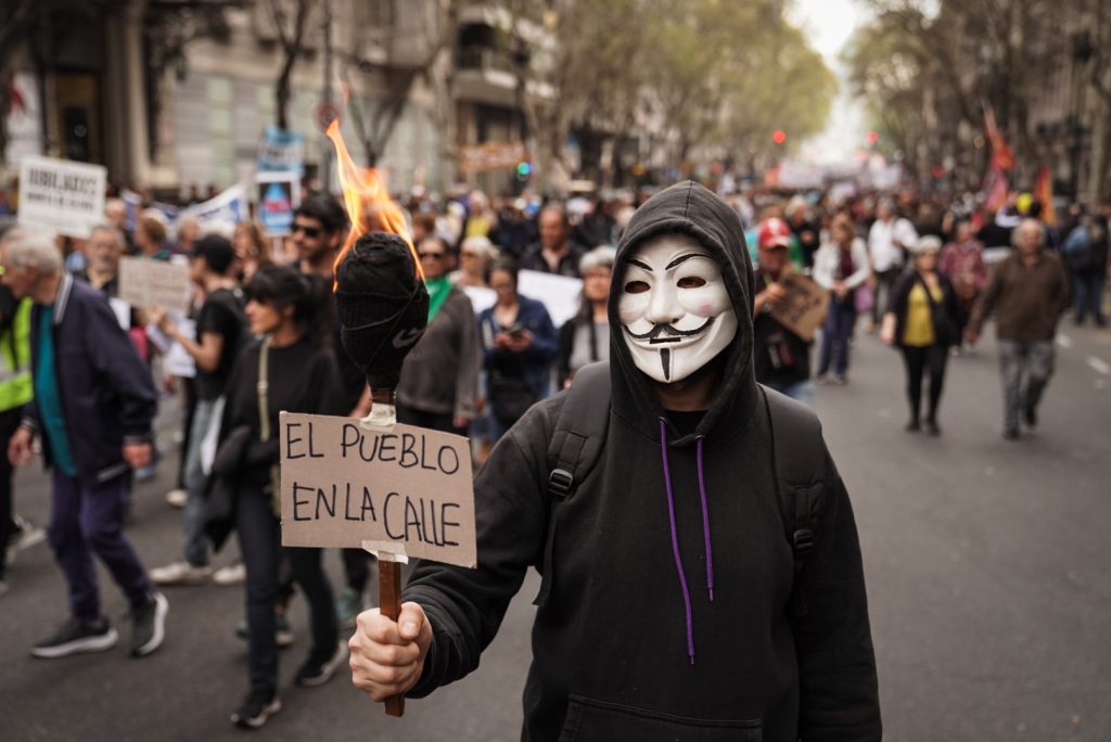 Imágenes de la bronca